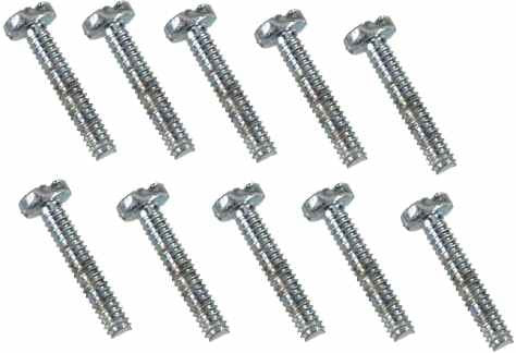 0043 2 x 10mm Slotted Machine Screw - Pack of 10