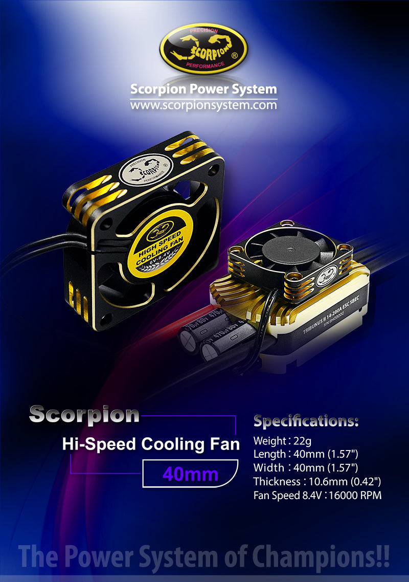 Scorpion Hi-Speed Cooling Fan Alu (40mm)
